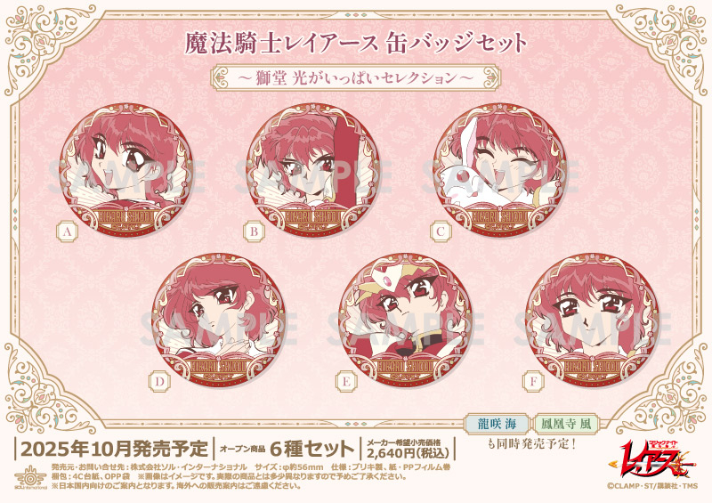 魔法騎士レイアース 缶バッジセット～獅堂 光がいっぱいセレクション～